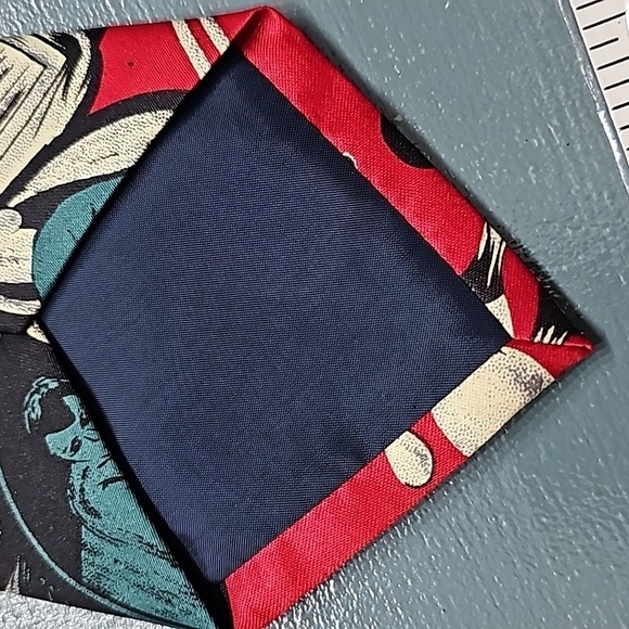 Mens bowling tie by Rene' Chagal. HAND, MADE. 4" X 58". - Picture 5 of 7